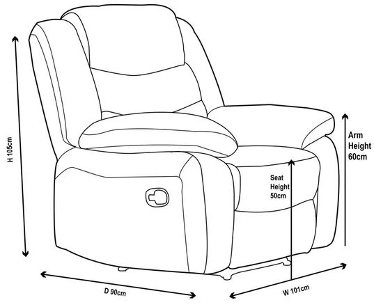 Angelo Dark Grey Fabric Recliner Sofa Set