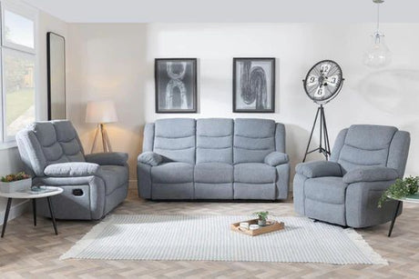 Angelo Dark Grey Fabric Recliner Sofa Set