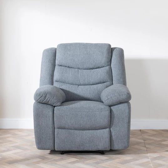 Angelo Dark Grey Fabric Recliner Sofa Set