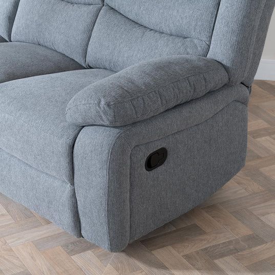 Angelo Dark Grey Fabric Recliner Sofa Set