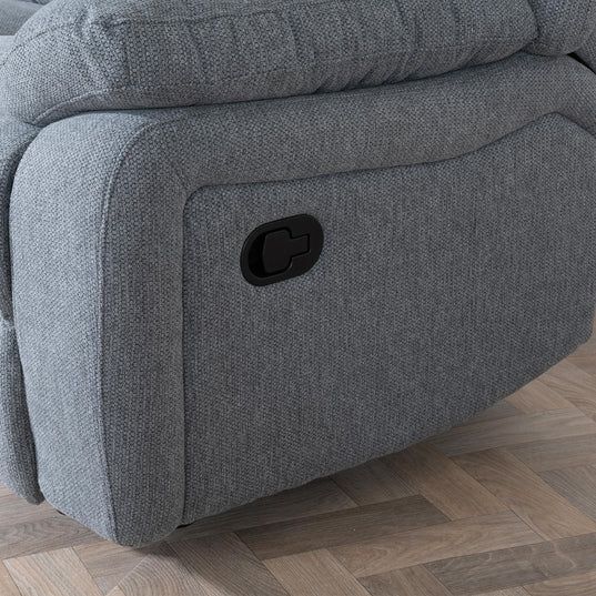 Angelo Dark Grey Fabric Recliner Sofa Set