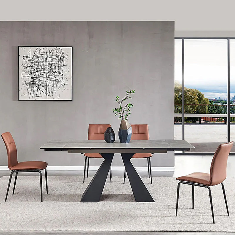 Anna 4-8 Seater Grey Ceramic Extending Dining Table - Sizes Available