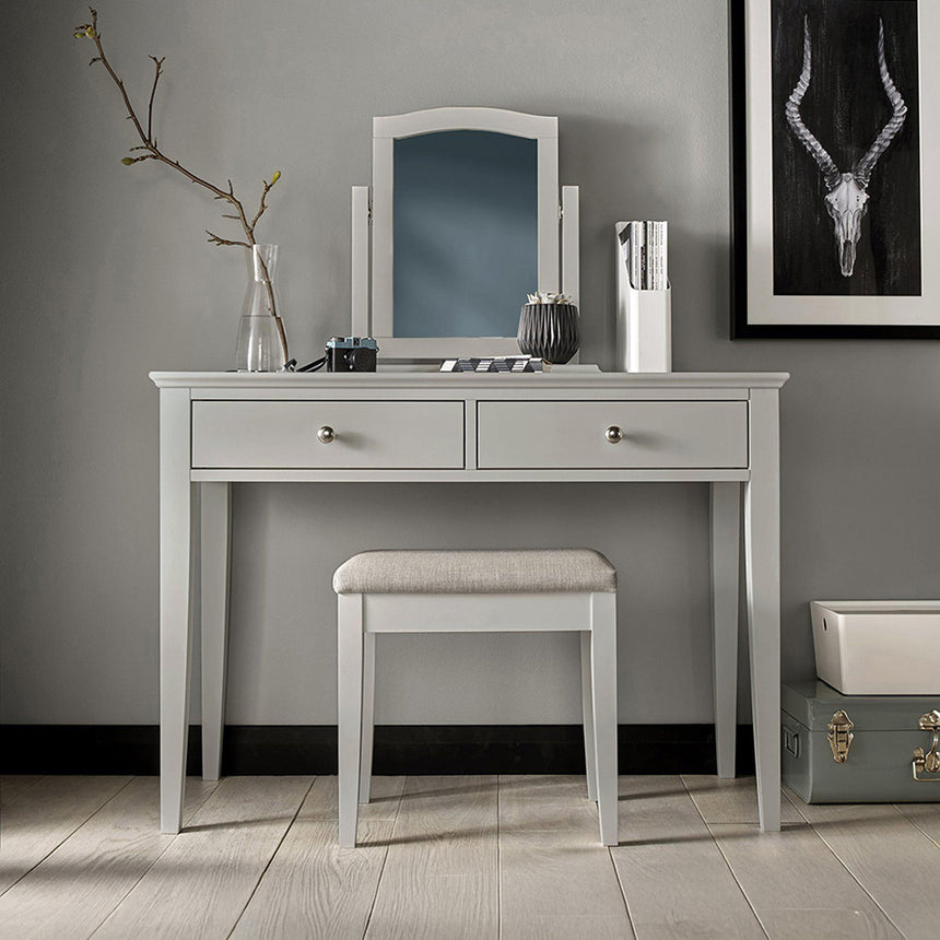 Arkansas Soft Grey Dressing Table with Drawer
