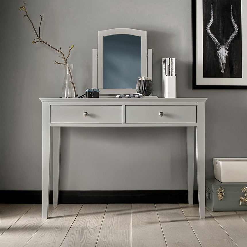 Arkansas Soft Grey Dressing Table with Drawer