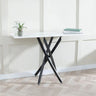 Ashley  Glass Console Table with Black Metal Legs