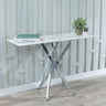 Ashley  Glass Console Table with Chrome Metal Legs