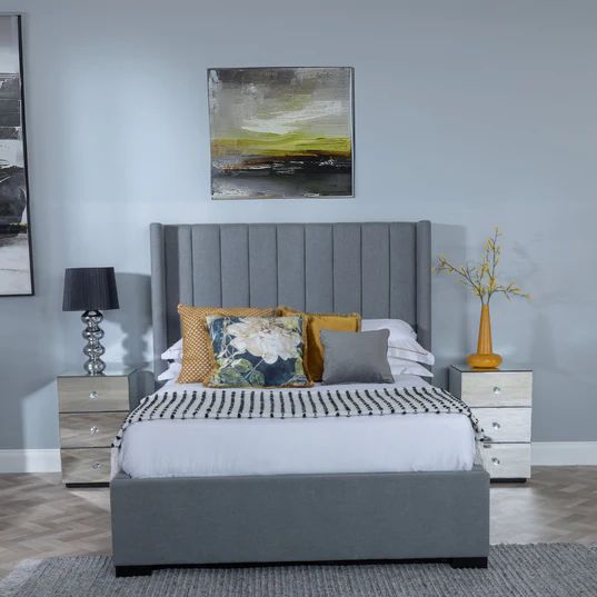 Avola Boucle Fabric Ottoman Storage Bed
