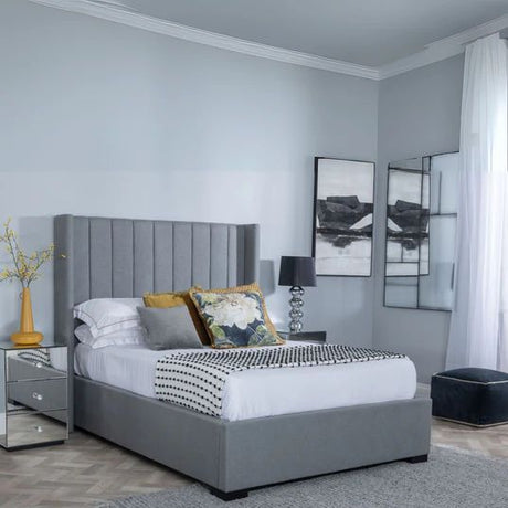 Avola Boucle Fabric Ottoman Storage Bed