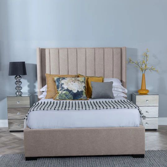 Avola Boucle Fabric Ottoman Storage Bed