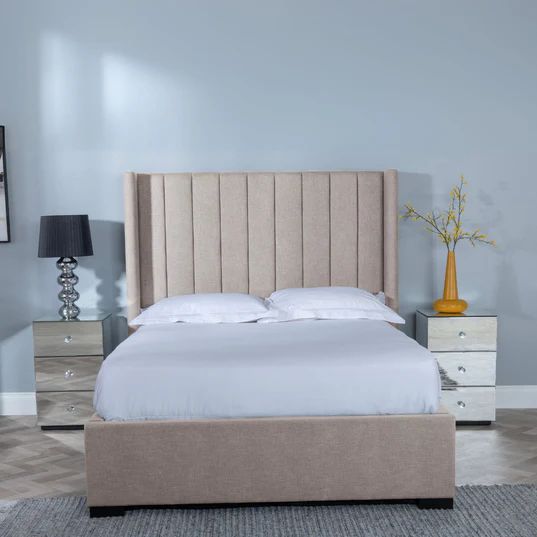 Avola Boucle Fabric Ottoman Storage Bed