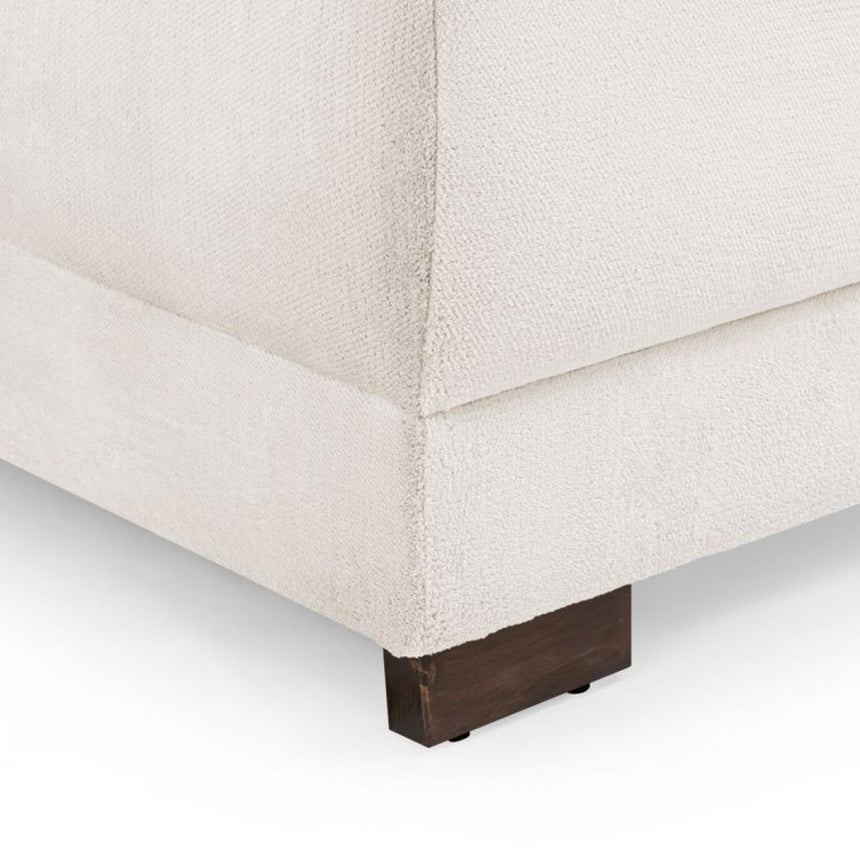 Azzuro Cream Velvet Fabric U Shape Corner Sofa Suite