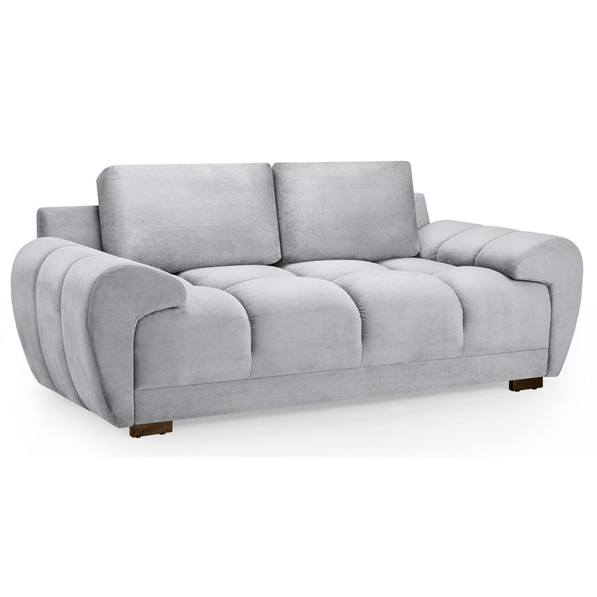 Azzuro Grey Velvet Fabric 2 Seater Sofa