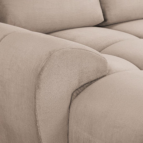 Thor Mocha Velvet Fabric U Shape Corner Sofa Suite