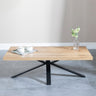 Barking Oak Coffee Table with Black Spider Legs