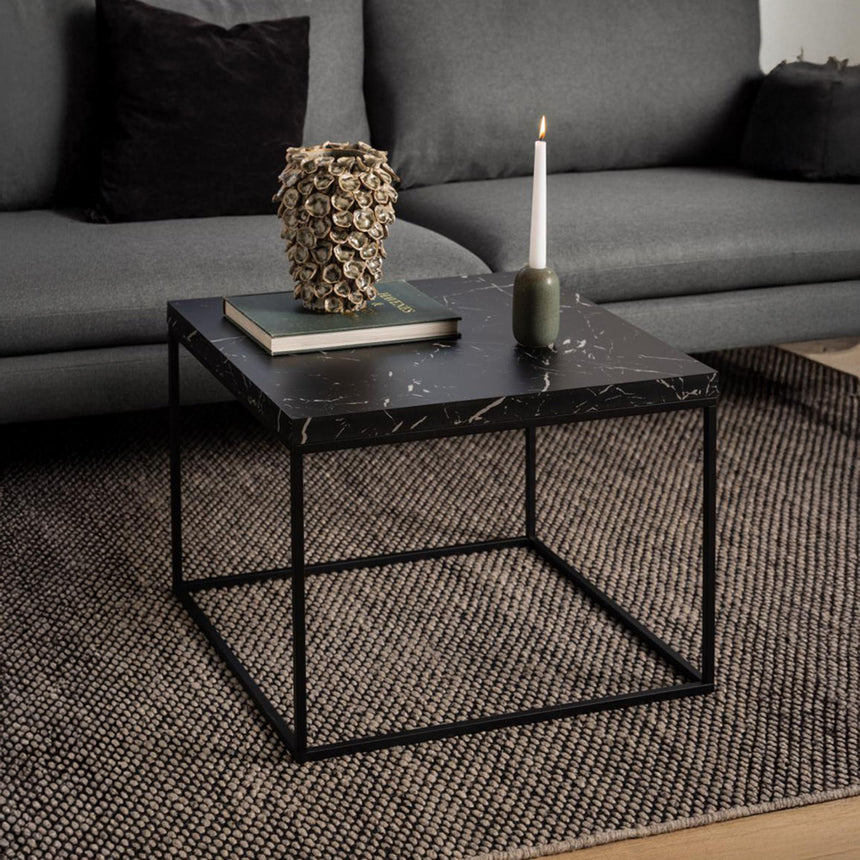 Barossa Coffee Table - Square - Black Marble Effect