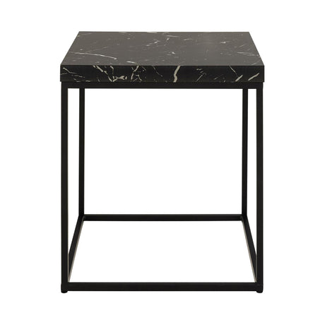 Barossa Side Table - Square - Black Marble Effect