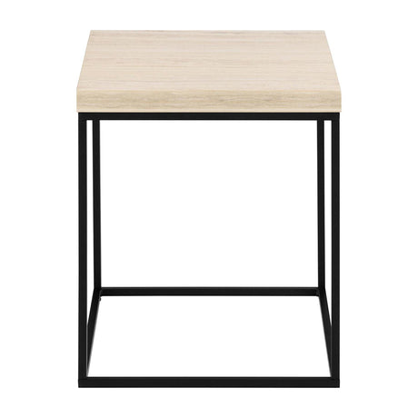 Barossa Side Table - Square - Travertine Effect