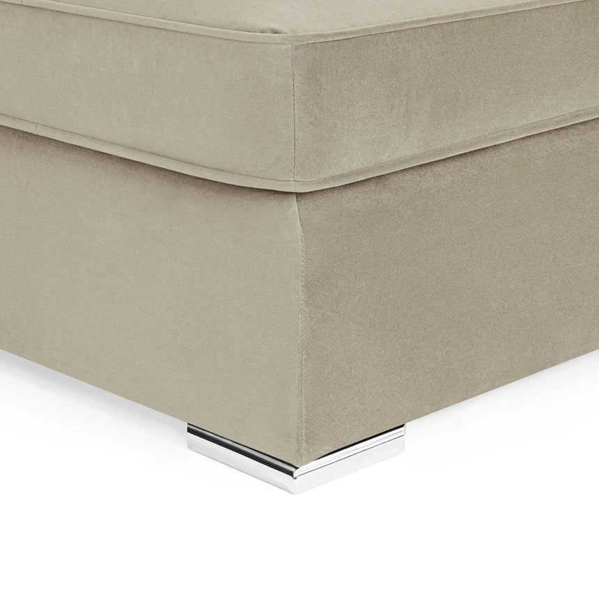 Belgravia Beige Velvet Fabric U Shape Corner Sofa Suite