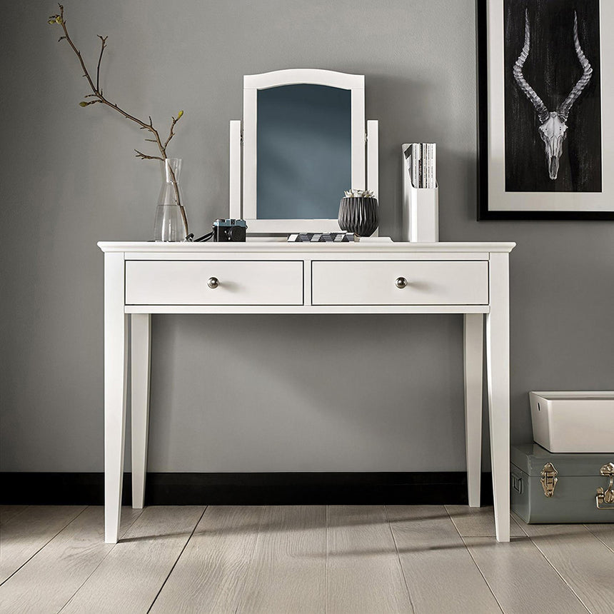 Arkansas White Dressing Table with Drawer