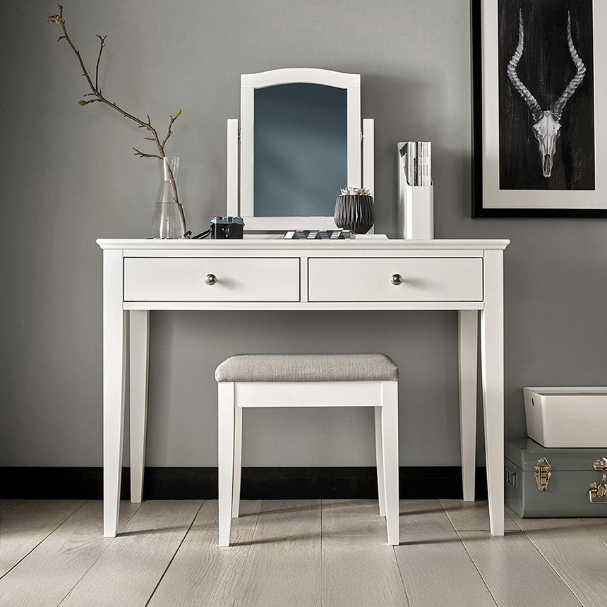 Arkansas White Dressing Table with Drawer