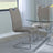 Bianco Beige Faux Leather Dining Chair and Chrome Cantilever Base-3