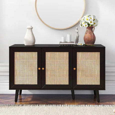 Brittany Woven Rattan 3 Door Medium Sideboard - 120cm