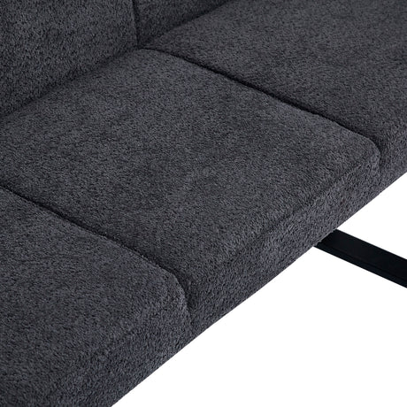 Bronx Corner Dining Bench - Dark Grey Fabric - LHF