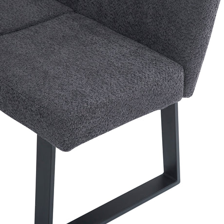 Bronx Corner Dining Bench - Dark Grey Fabric - RHF