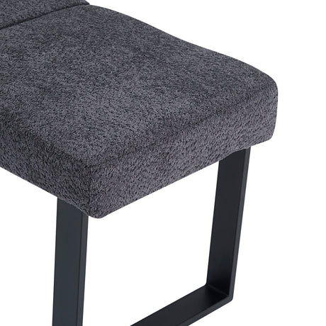 Bronx Dining Bench - Dark Grey Fabric