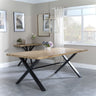 Barking 8 Seater Dining Table with Black Cross Legs