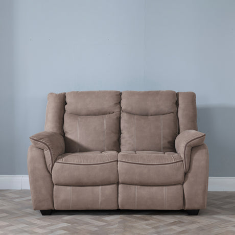 Martina Brown Fabric 2 Seater Sofa