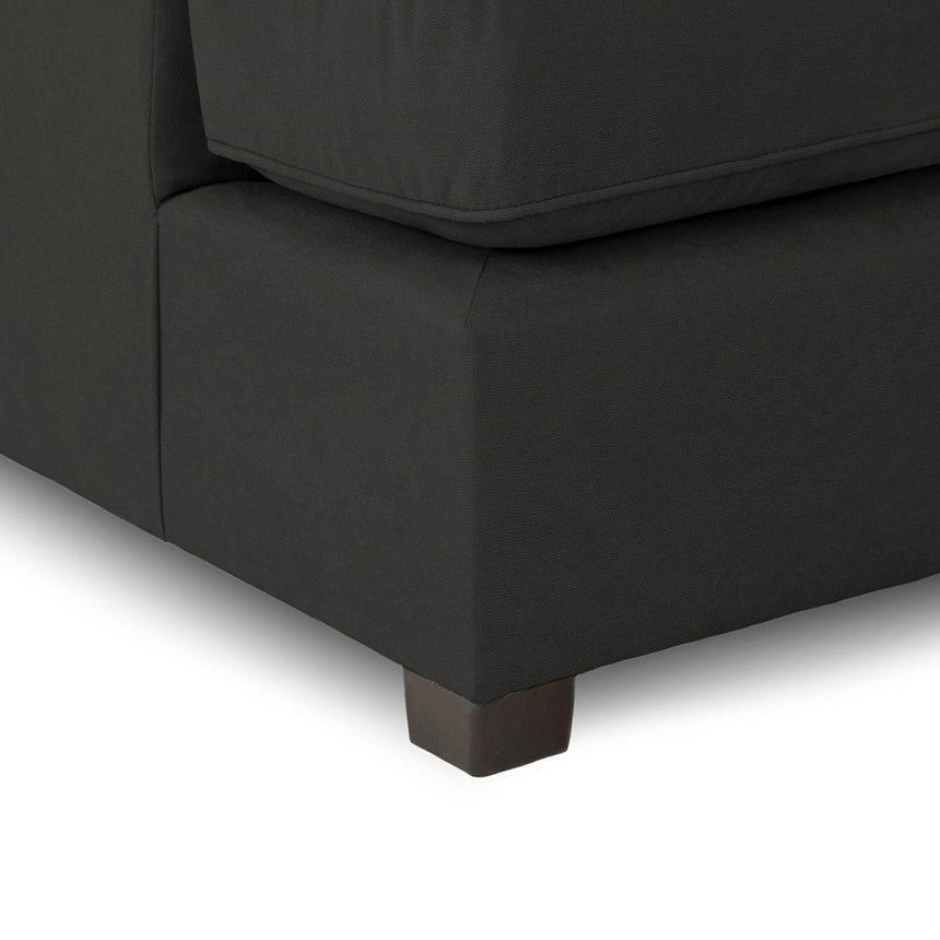 Carnaby Classic Black Fabric U Shape Corner Sofa Suite