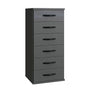 Carrara Graphite 6 Drawer Narrow Chest