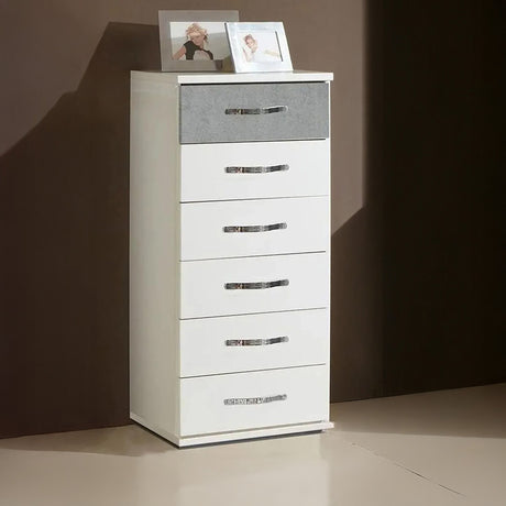 Carrara Graphite 6 Drawer Narrow Chest