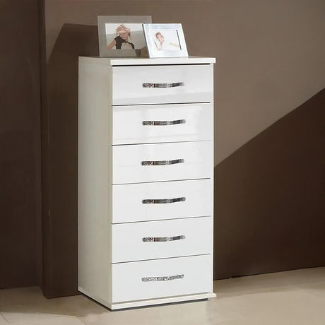 Carrara Graphite 6 Drawer Narrow Chest