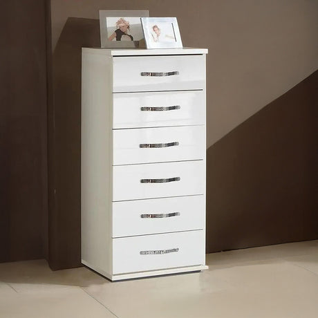 Carrara Graphite 6 Drawer Narrow Chest