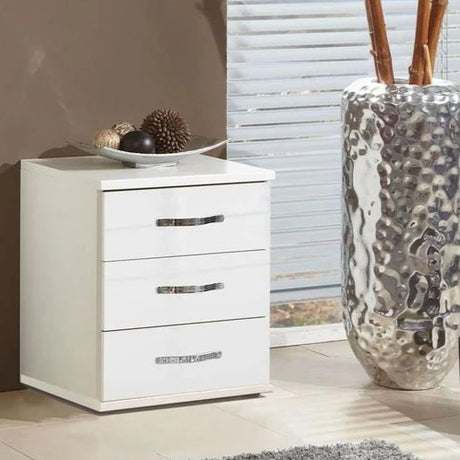 Carrara 3 Drawer Bedside Cabinet