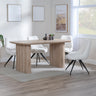 Charlton Fluted Oak Dining Set - Diana Velvet Fabric Swivel Dining Chair
