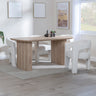 Charlton Fluted Oak Dining Set - Killen Boucle Fabric Dining Chair