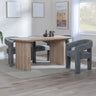 Charlton Fluted Oak Dining Set - Killen Boucle Fabric Dining Chair
