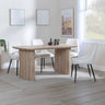 Charlton Fluted Oak Dining Set - Stansbury Fabric Dining Chair