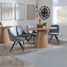 Chiswick Oak Oval Dining Set - Diana Velvet Fabric Swivel Dining Chair