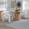 Chiswick Oak Oval Dining Set - Killen Boucle Fabric Dining Chair