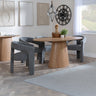 Chiswick Oak Oval Dining Set - Killen Boucle Fabric Dining Chair