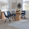 Chiswick Oak Oval Dining Set - Messina Fabric Swivel Dining Chair
