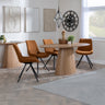 Chiswick Oak Oval Dining Set - Messina Fabric Swivel Dining Chair