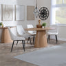 Chiswick Oak Oval Dining Set - Rovereto Fabric Dining Chair
