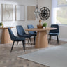 Chiswick Oak Oval Dining Set - Rovereto Fabric Dining Chair