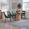 Chiswick Oak Oval Dining Set - Rovereto Fabric Dining Chair