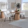Chiswick Oak Oval Dining Set - Stansbury Fabric Dining Chair